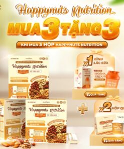Combo 3 hộp sữa hạt Happynuts